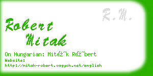 robert mitak business card